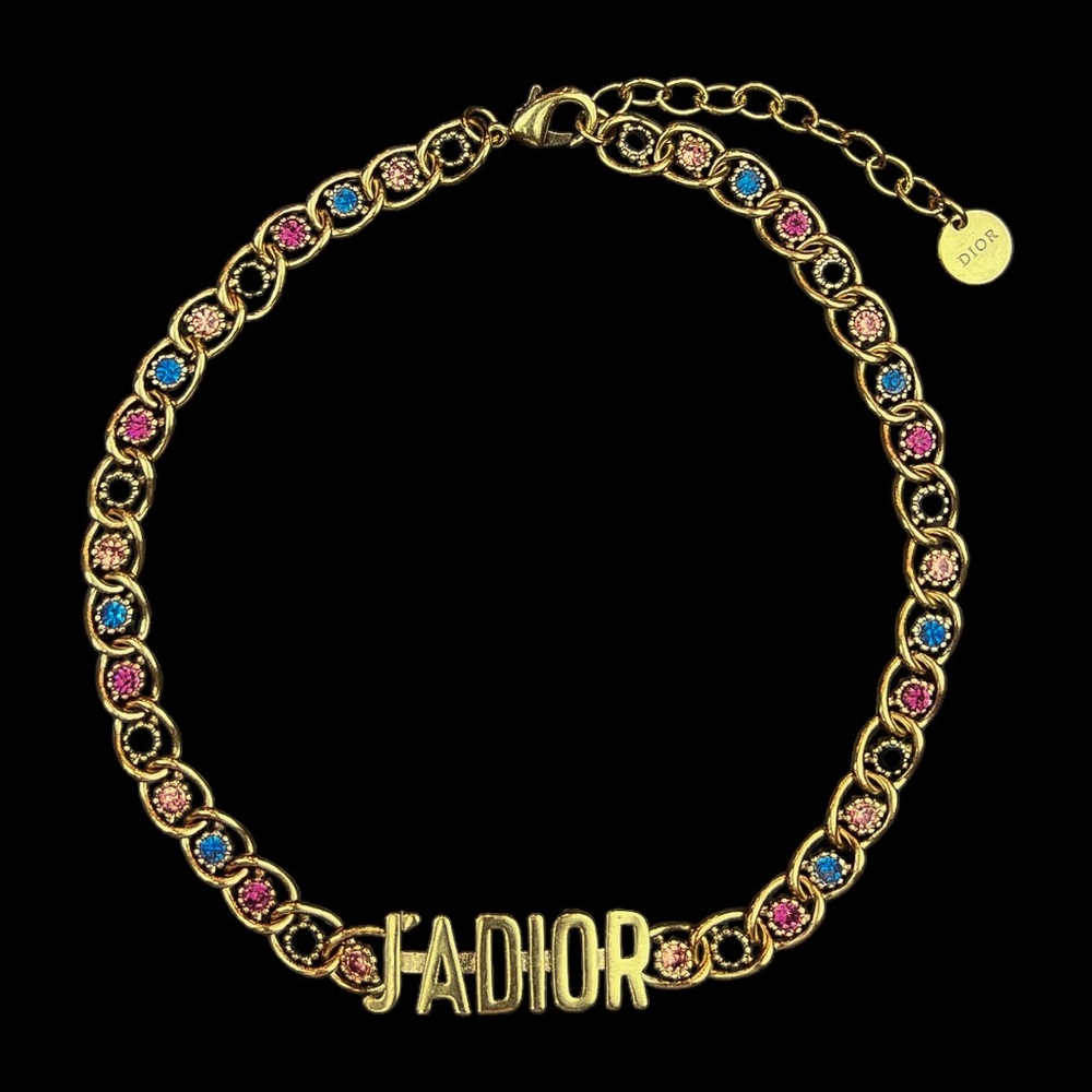 Christian Dior Choker Necklace with Dust Bag & Box - Authentic & Elegant Jewelry